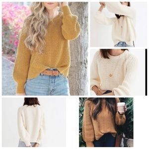 Madewell Balloon Sleeve Pullover Sweater